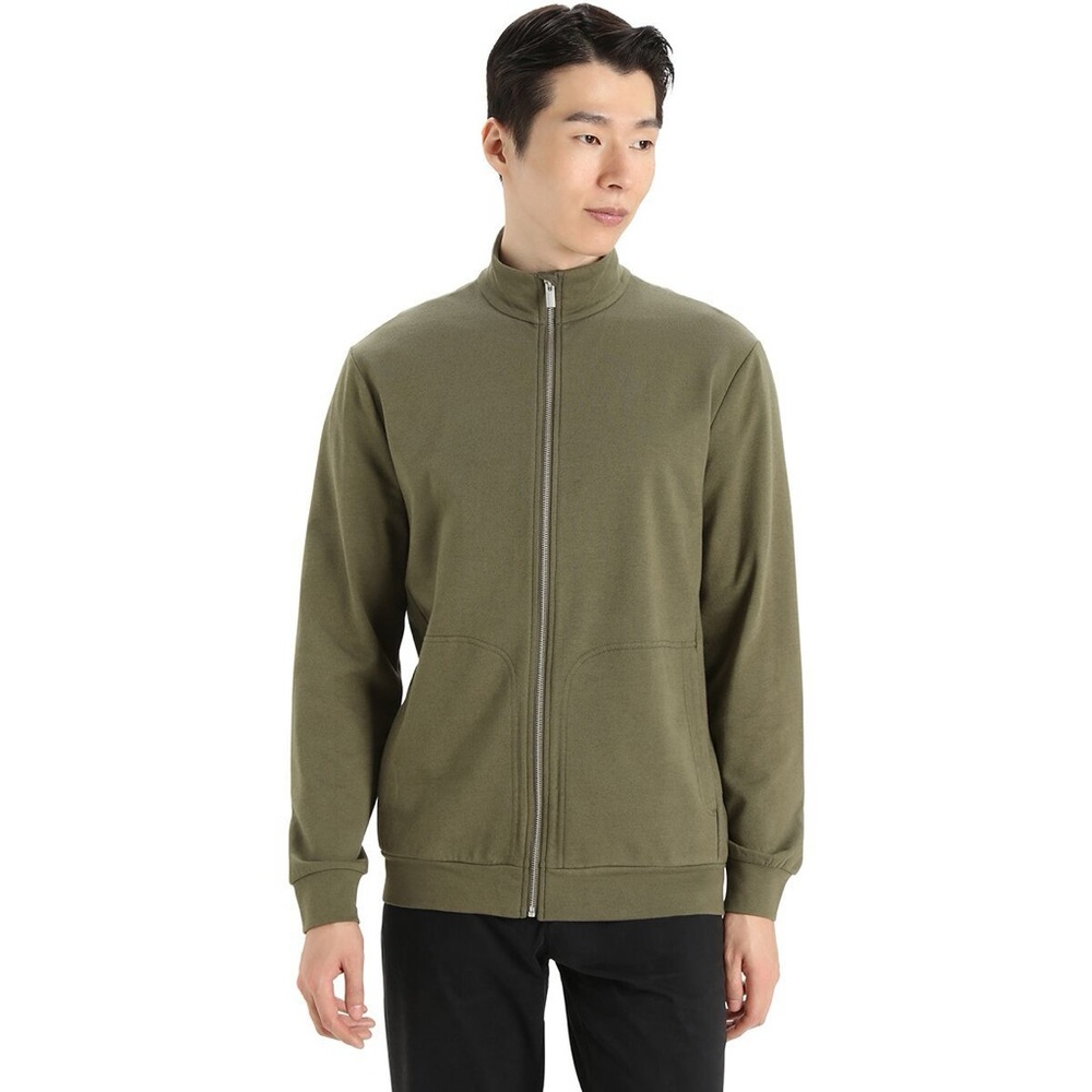 Icebreaker- Men's Olive Green Full-Zip central II Sweater- size 2XL